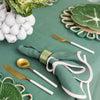 Scalloped Napkin Set - Green & Pale Pink