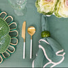 Scalloped Napkin Set - Green & Pale Pink