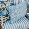 Ruffle Stripe Cushion Cover - Blue
