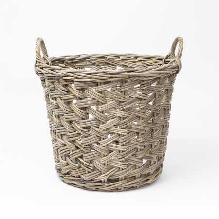 Portobello - Herringbone Weave Round Basket