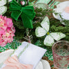 Green Scalloped Napkins - Embroidered