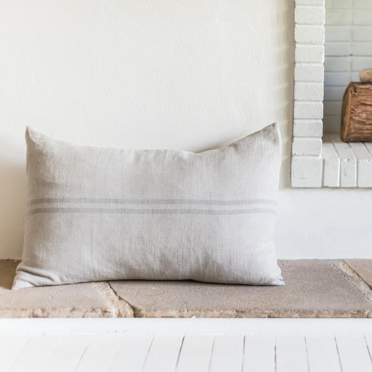 Bien Cushion with Grey Stripe