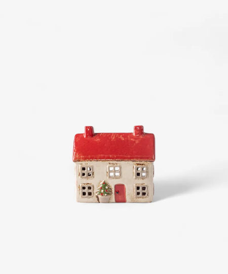 Tealight Cottage - Christmas with Red Roof