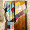 PRE-ORDER Tartan & Tweed Patchwork Throw Bright Colours