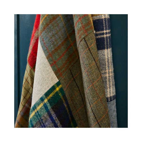 2024 NWT Tweedmill patchwork throw tartan & tweed