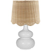 Scalloped Rattan Shade - Set of Two