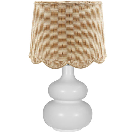 Scalloped Rattan Shade - Set of Two