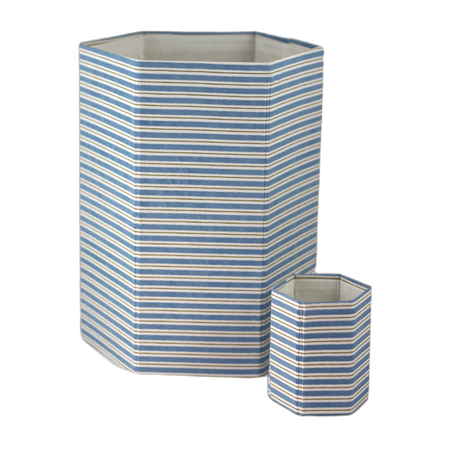 Storage Set & Journal - Blue Pin Stripe