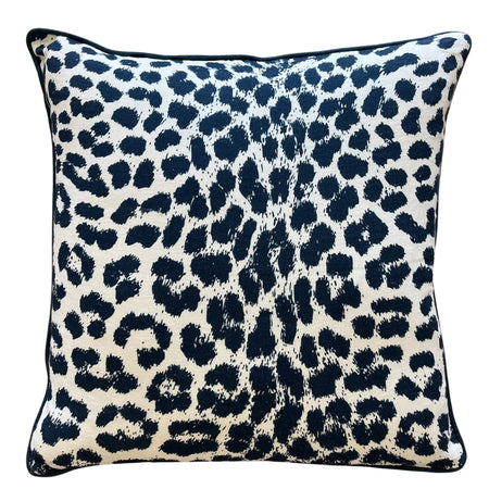 Navy Leopard Cushion Cover