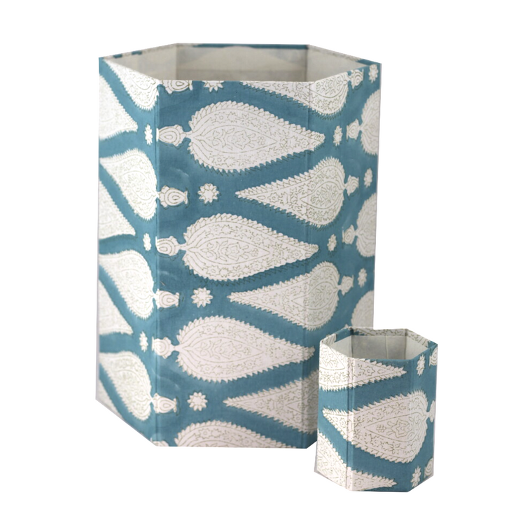 Storage Set & Journal -Teal Paisley