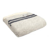 Pre-Order Bespoke Fishbone Throw Rug - Grey with Navy Stripe