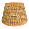 Gathered Lampshade - Mustard Floral