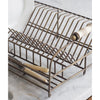 Vintage Inspired Dish Rack - Antique Brass Finish