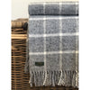Chequered Check Throw - Grey