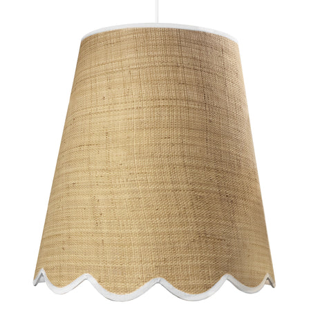 Scalloped Raffia Lampshade