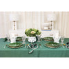 Scalloped Tablecloth - Green & Pale Pink