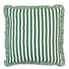 Ruffle Stripe Cushion Cover - Green