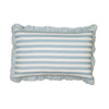 Ruffle Stripe Cushion Cover - Blue Lumbar