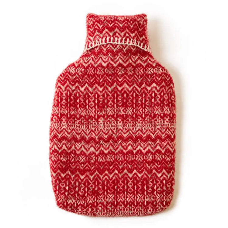 Hot Water Bottle - Fair Isle Red