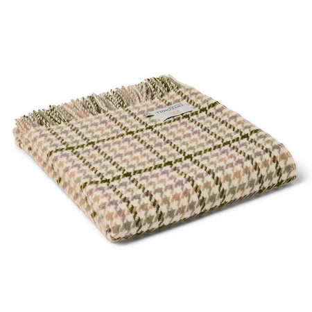 Houndstooth Woollen Throw - Shepherd