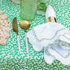Green Scalloped Napkins - Embroidered