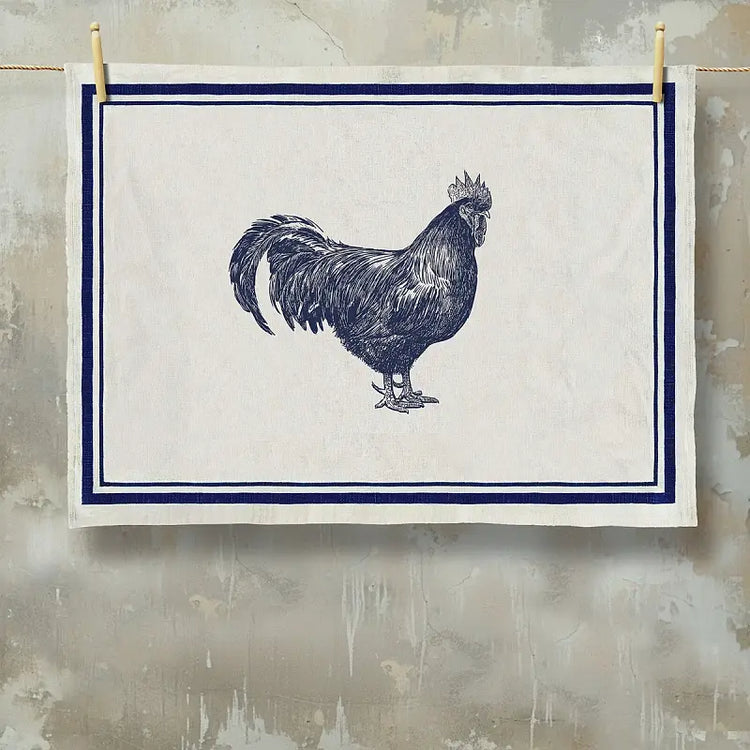 Farmyard Grainsack Towel - Rooster