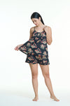 Cotton Voile PJ Set - Midnight Rose