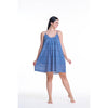 Frilled Cotton Voile Slip - Blue