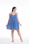 Frilled Cotton Voile Nightdress - Bleue