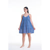 Frilled Cotton Voile Slip - Blue