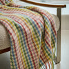 Houndstooth Woollen Throw - Iris
