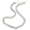 Freshwater Baroque Grey Pearl Necklace - Silver