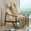 Houndstooth Woollen Throw - Iris