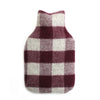 Hot Water Bottle - Burgundy Check