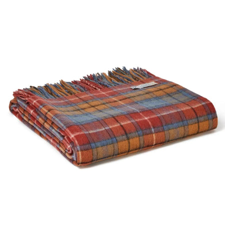 Lambswool Tartan Throw - Antique Buchnan