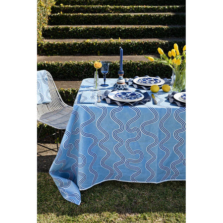 Spaghetti Blue - Tablecloth & Napkin Set