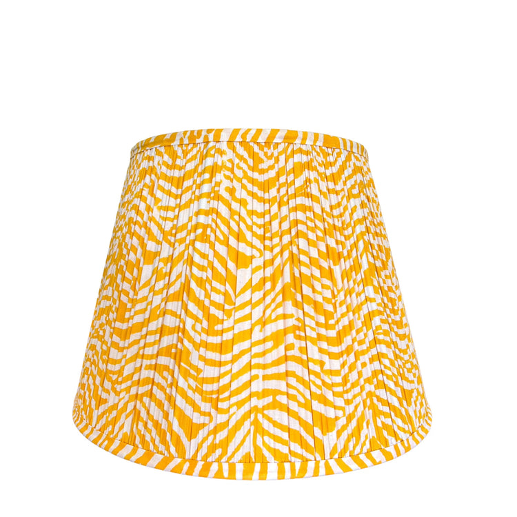 Gathered Lampshade Sandy Block Print Farmgate and Twine