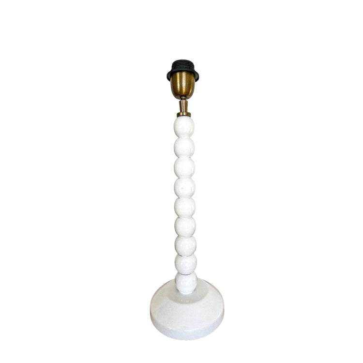 Bobbin Lamp Base - White