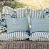 Ruffle Stripe Cushion Cover - Blue
