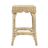 Belle Scalloped Rattan Counter Stool - Natural