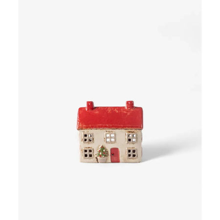Tealight Cottage - Christmas with Red Roof