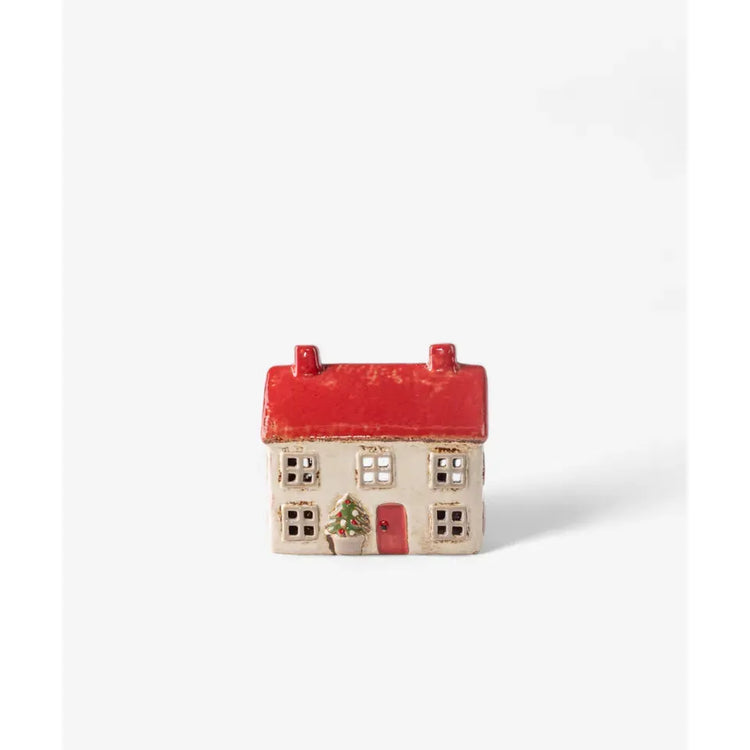 Tealight Cottage - Christmas with Red Roof