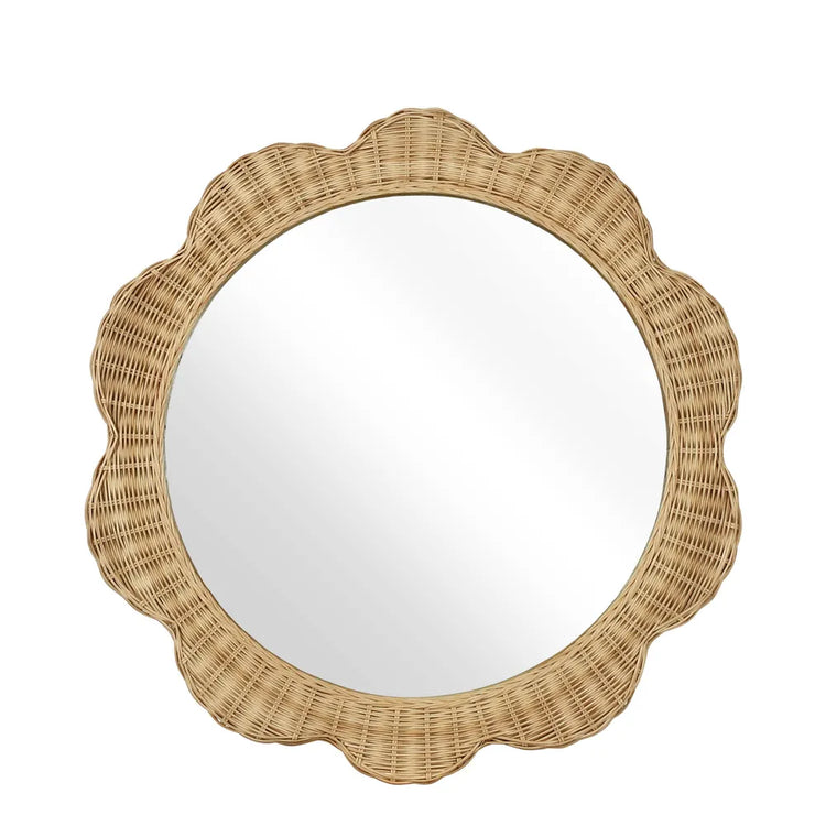 Belle Scalloped Mirror - Natural