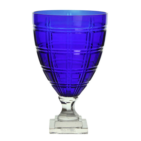 Cut Glass Urn - Blue