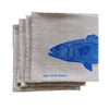 Cobalt Fish - Tablecloth & Napkin Set