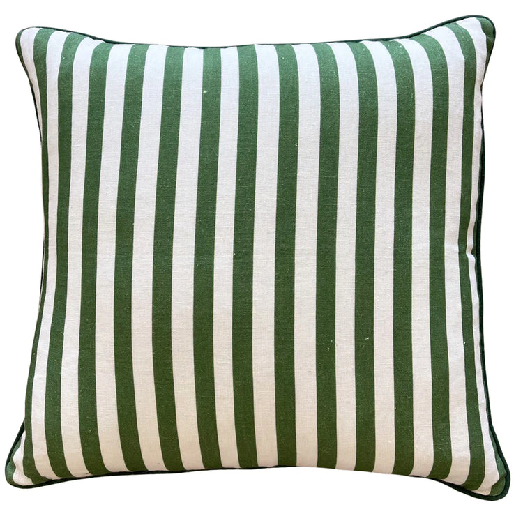 Green Stripe Cushion Cover