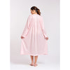 Cotton Voile Nightdress - Pink Gingham Long Sleeve