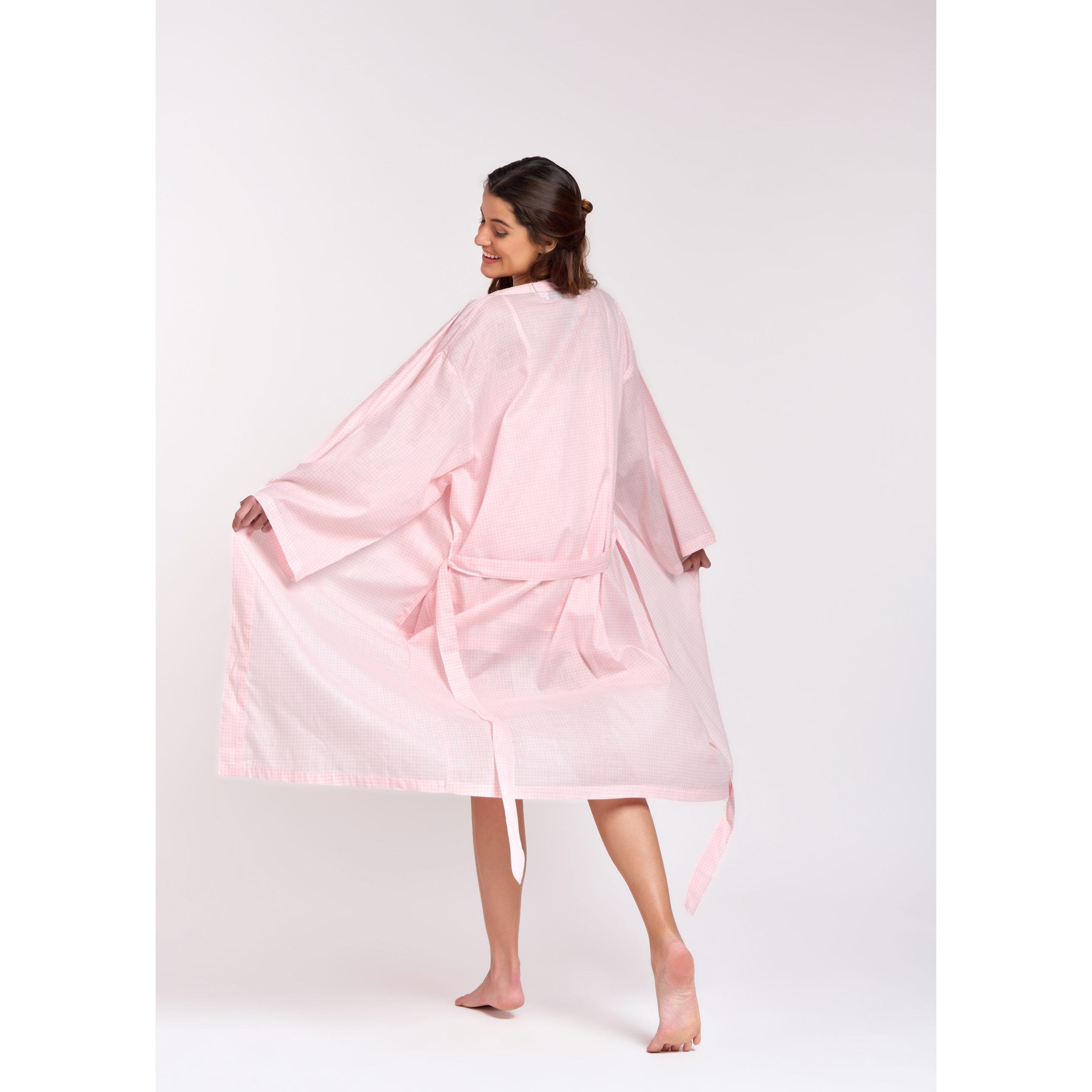 Sleepwear Robe - Pink Gingham – Farmgate and Twine