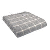 Chequered Check Throw - Grey