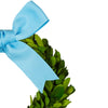 Boxwood Wreath ~ Mini Blue Bow